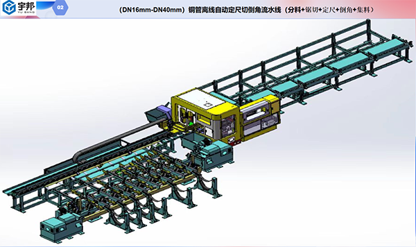 管材/棒材離線(xiàn)自動(dòng)定尺切倒家流水線(xiàn)（分料+定尺切+倒角+集料）(圖1)